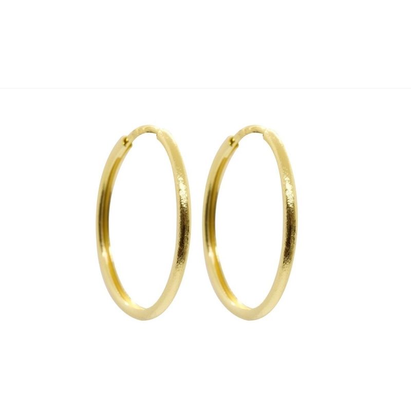 GENERICO - Aros Argolla 25 Mm Enchapada Oro Mas Estuche