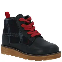 HUSH PUPPIES - Botín Cuero Niño Fallbroke Café HUSH PUPPIES.