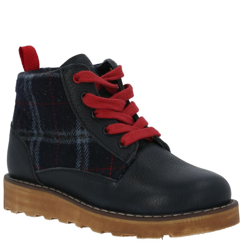 HUSH PUPPIES - Botín Cuero Niño Fallbroke Café HUSH PUPPIES.
