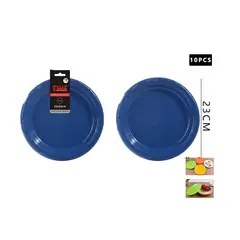 GENERICO - Plato Plástico Redondo Azul 23Cm