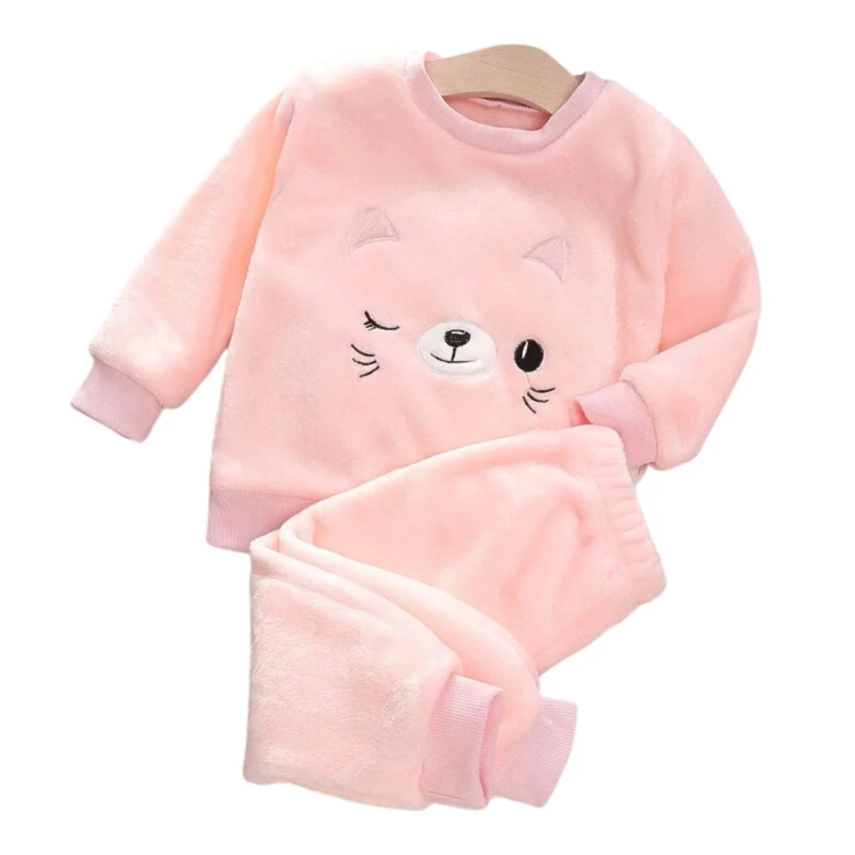 JUMP KIDS - Set Invierno 2 Piezas Buzo Niña Gato Rosa Claro Jump Kids