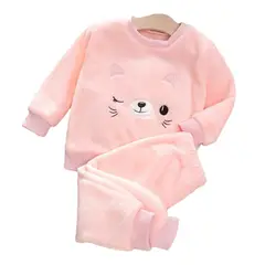 JUMP KIDS - Set Invierno 2 Piezas Buzo Niña Gato Rosa Claro