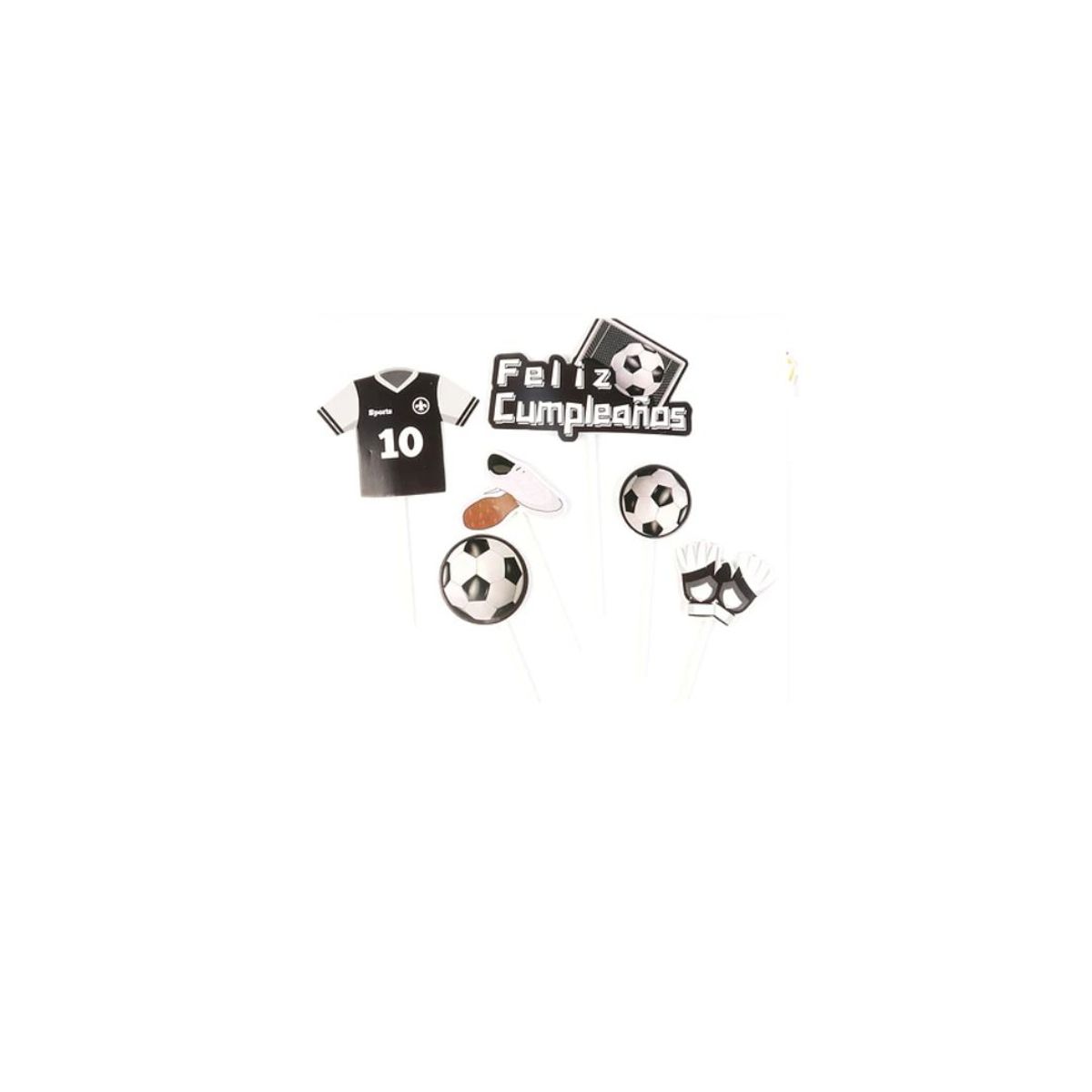 GENERICO - Juegos Toppers De Futbol 6pcs