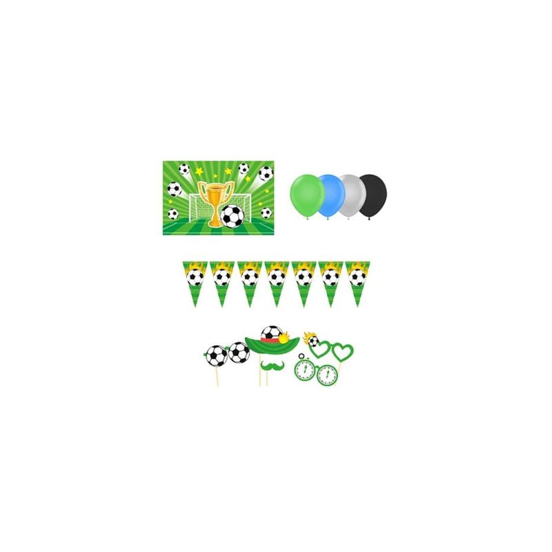GENERICO - Kit De Cumpleaños De Futbol 27pcs