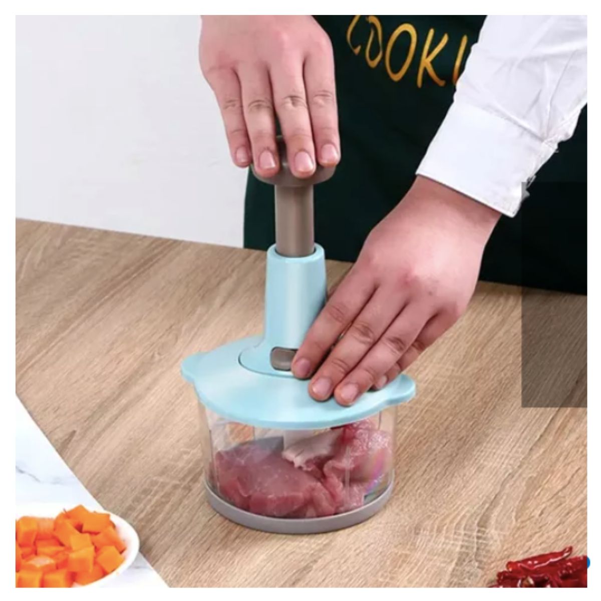 GENERICO - Picador Manual De Alimentos Picatodo Procesadora De Verduras