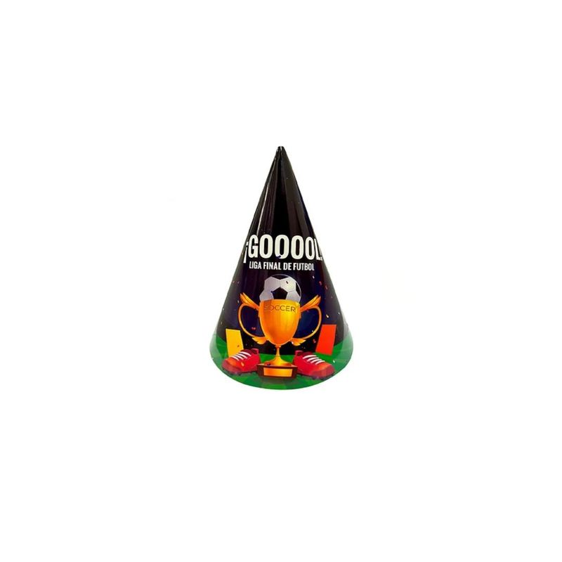 GENERICO - Gorro Cotillón De Futbol 6pcs 15x21cm