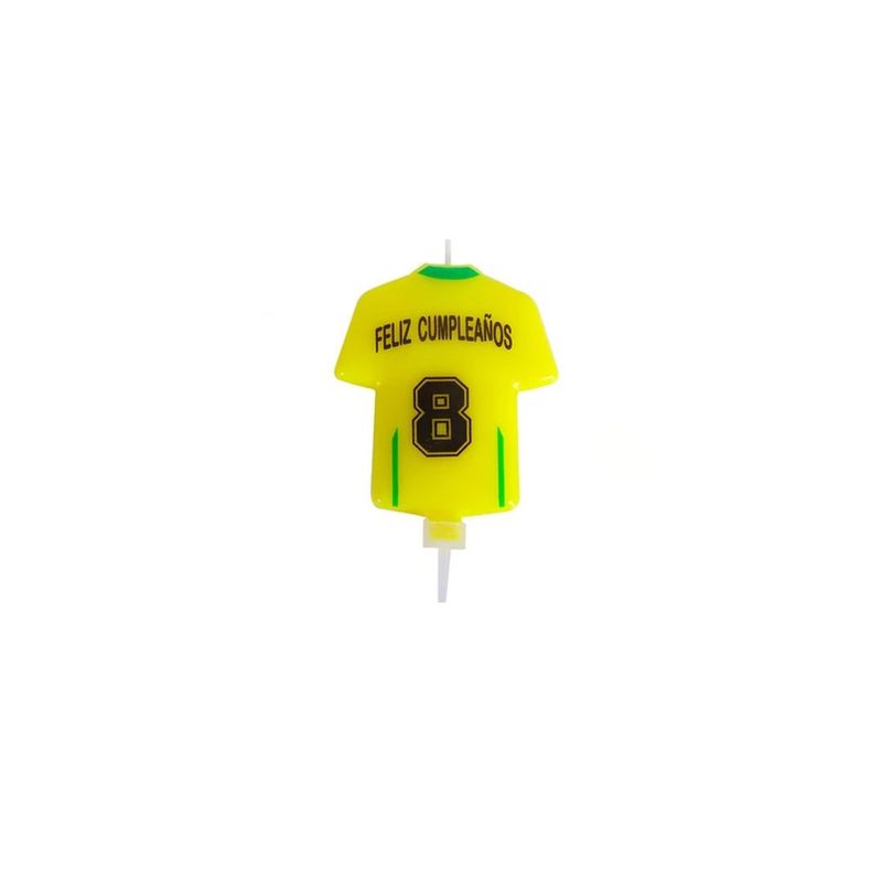 GENERICO - Vela Camiseta De Futbol Amarilla 7x12cm