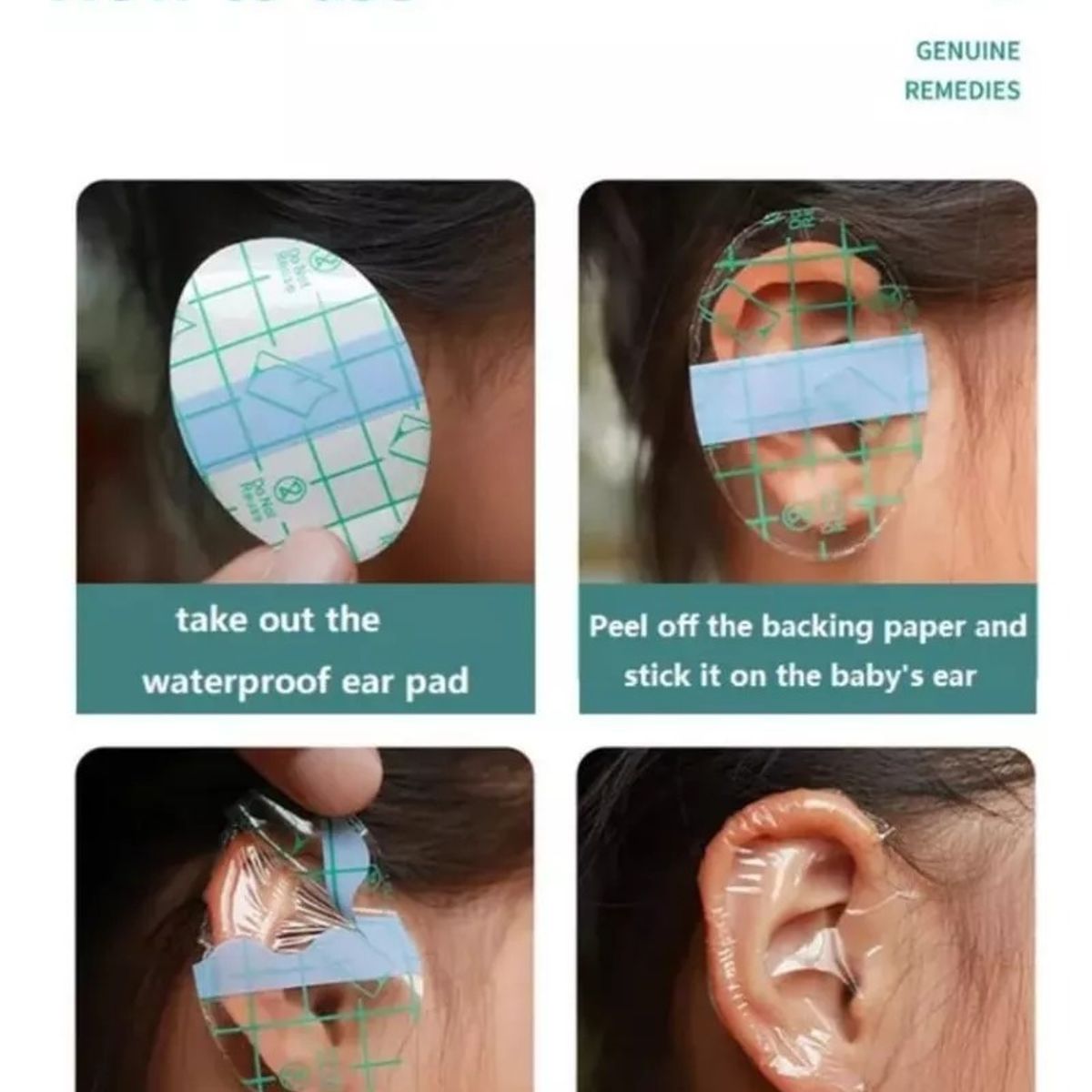 GENERICO - Parches Impermeables Oídos Para Niños Piscina Y Baño X 30