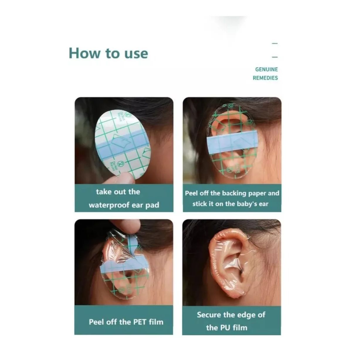 GENERICO - Parches Impermeables Oídos Para Niños Piscina Y Baño X 30