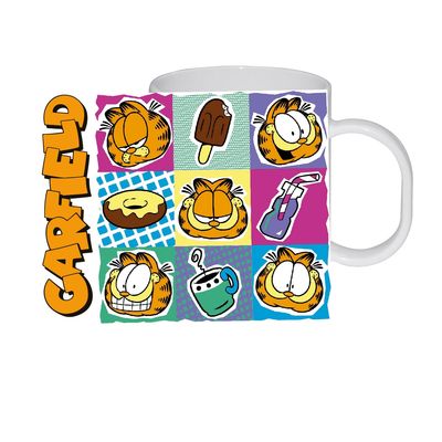 Imagen 2 del producto Tazón Mug Gato Garfield, gato perezoso, comic vintage  Natural
