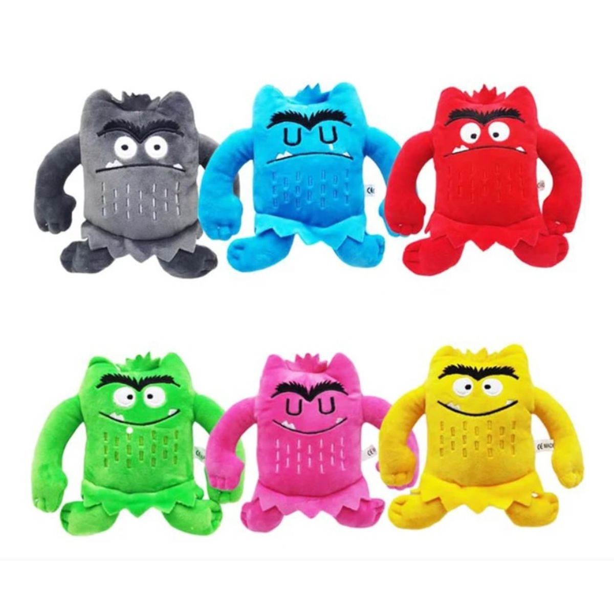 GENERICO - Monstruo de Colores set 6 diferentes Peluches
