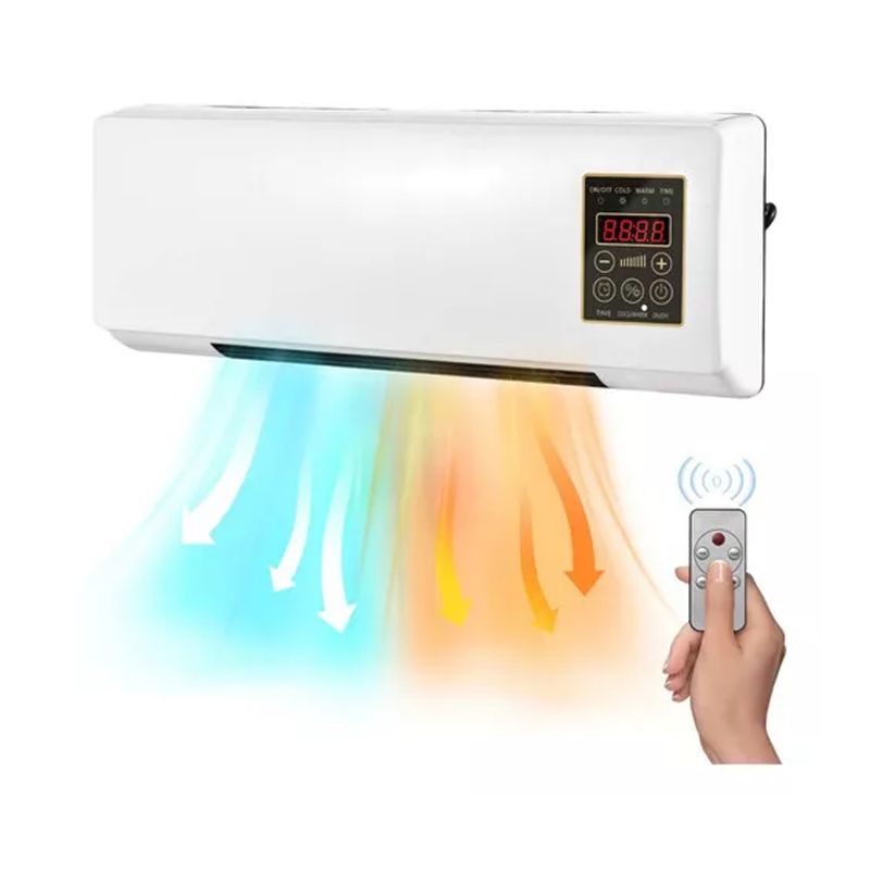 GENERICO - Calentador Calefactor Ventilador Eléctrico De Pared Color Blanco