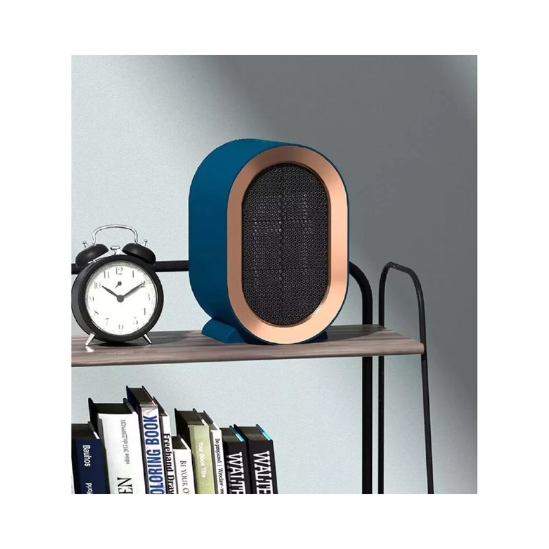 GENERICO - Mini calefactor eléctrico de mesa JX1201 con ventilador 1200w color