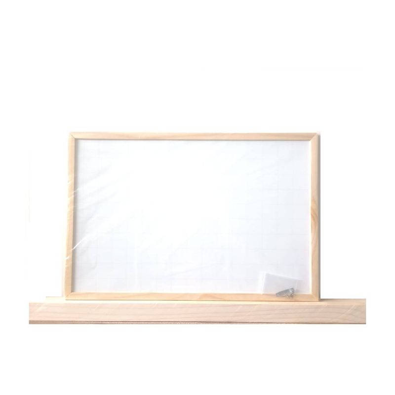 GENERICO - Pizarra Acrílica Blanca 20x30 Cm Con Marco De Madera Pared