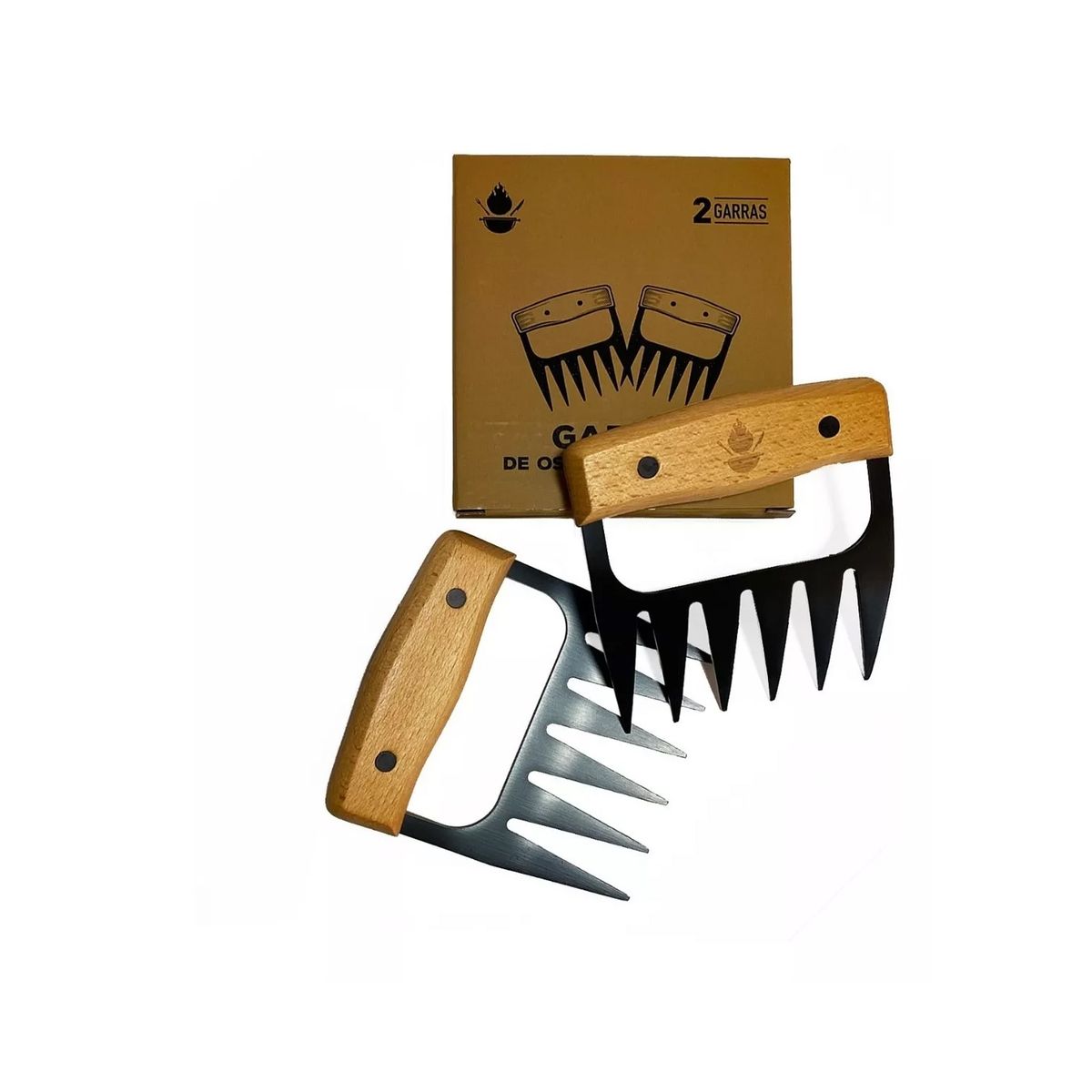 GENERICO - Pack Set Guantes Alta Temperatura + 2 Garras De Oso Parrilla