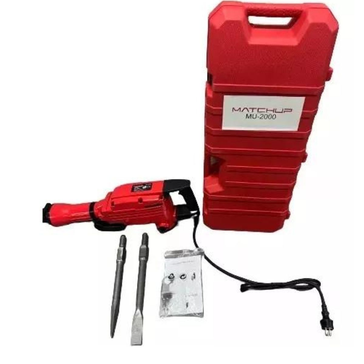 GENERICO - Martillo Cango Demoledor 1750w Lic Japones + 2 Puntas Cincelador