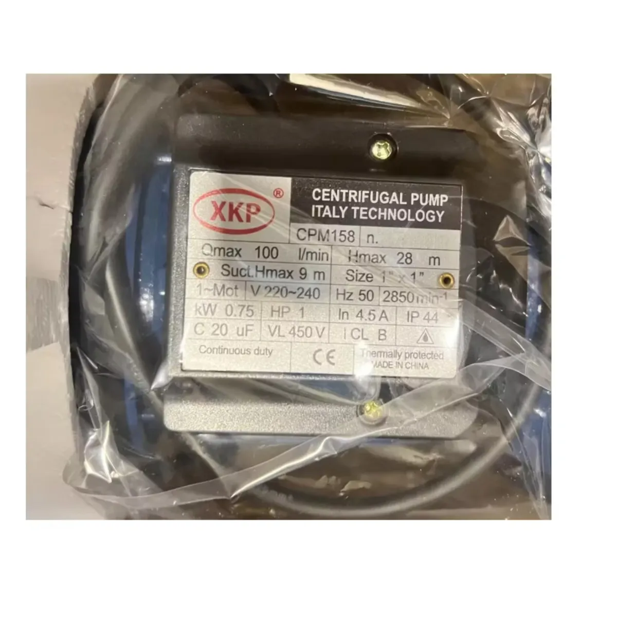 GENERICO - Bomba De Agua Centrifuga 1 Hp 1x1 - Tecnologia Italiana