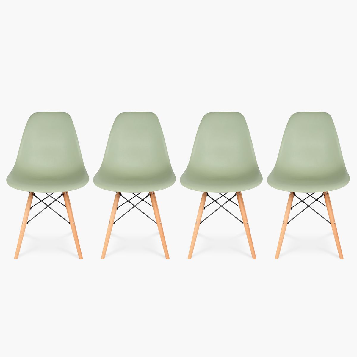 FORM DESIGN - Pack 4 Sillas Comedor Eames DSW Menta Form
