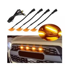 GENERICO - Luces Led Tipo Raptor Universal Parrilla Rejilla Ambar X4