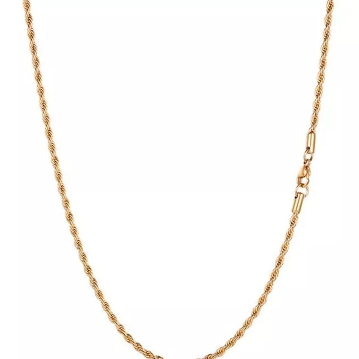 GENERICO - Collar Cadena Hombre Acero Inoxidable Torbillon 2mm 50cm