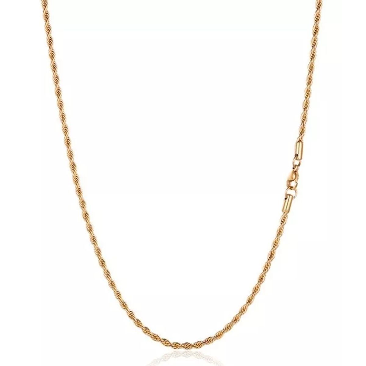 GENERICO - Collar Cadena Hombre Acero Inoxidable Torbillon 2mm 50cm