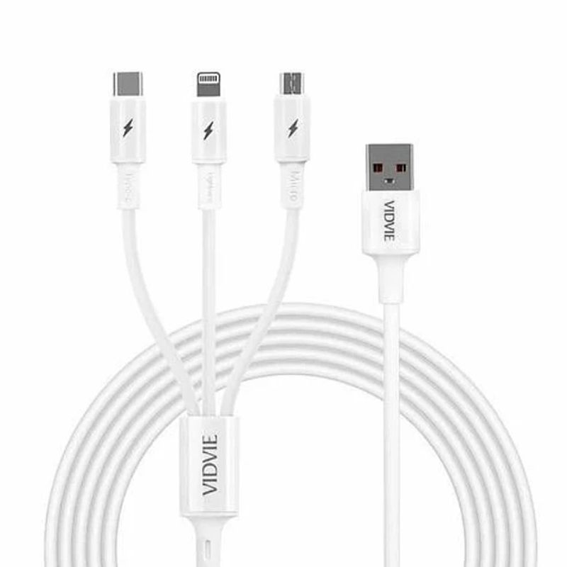 GENERICO - Cable Cargador Triple 3 En 1 Multiple Micro,tipo C, Lighting