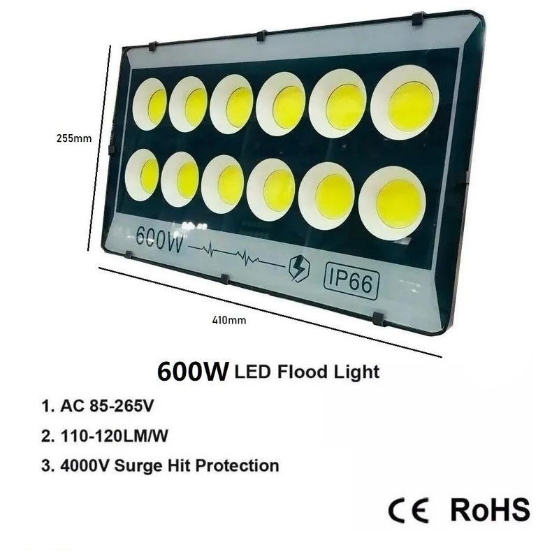 GENERICO - Foco Led Plano Reflector Multiled 600w Exterior