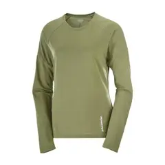 SALOMON - Polera Mujer Cross Run Ls Tee W Beige