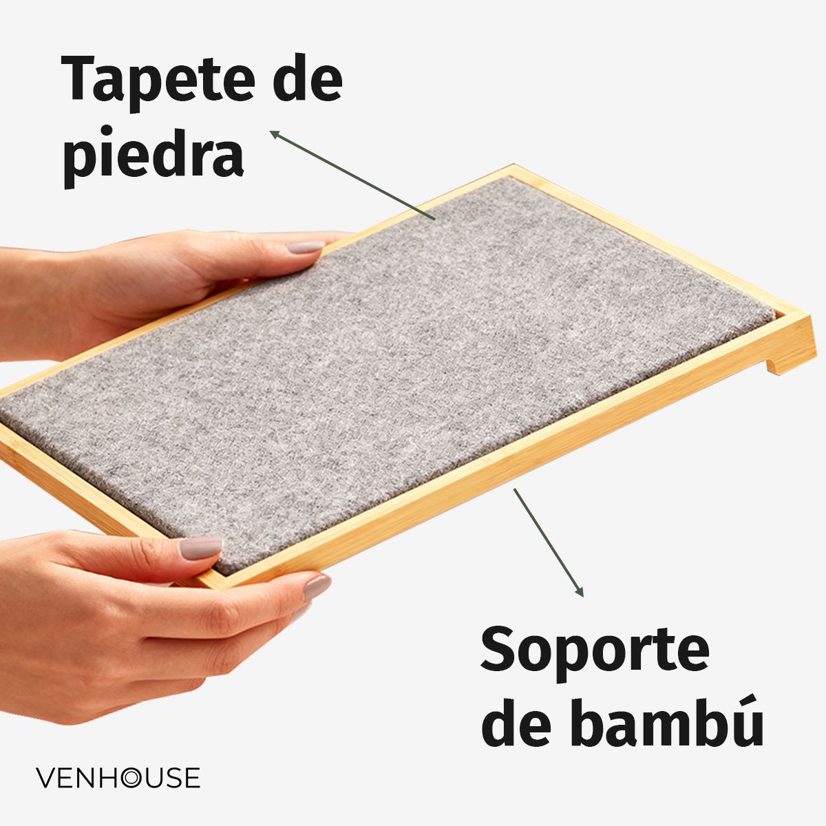 VENHOOUSE - Escurridor Secador Tapete Secado Rápido De Piedra Absorbente