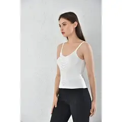 MROTTO - Blusa Mujer De Tiras Blanco Sin Manga