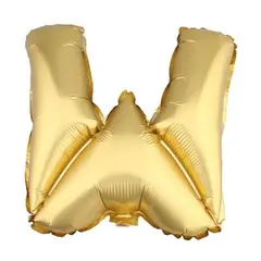 GENERICO - Globos En Forma De Letras Metalizados Dorado W