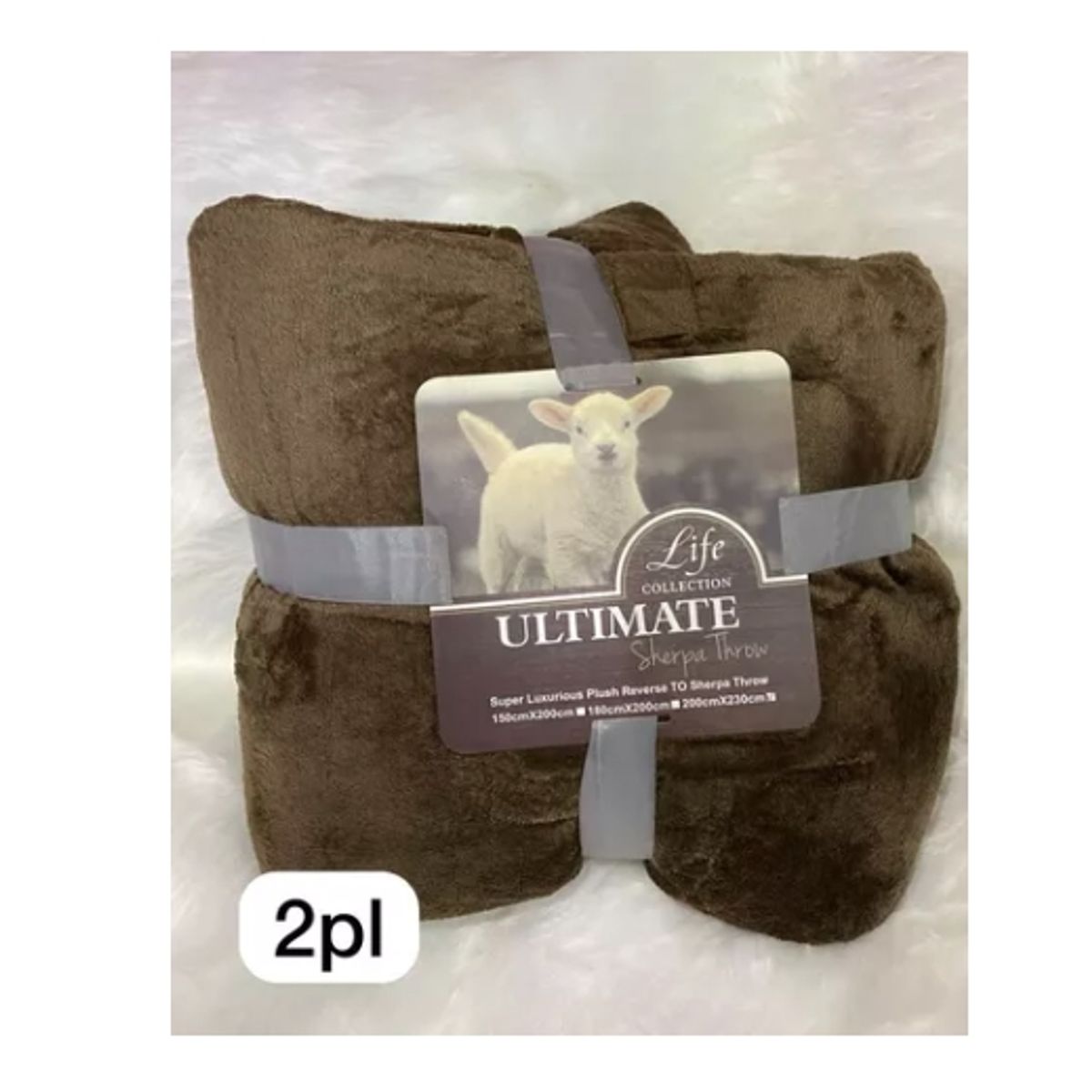 GENERICO - Frazada Polar Plush 2 Plazas Térmica Con Chiporro Premium