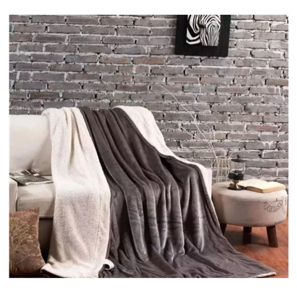 GENERICO - Frazada Polar Plush 2 Plazas Térmica Con Chiporro Premium