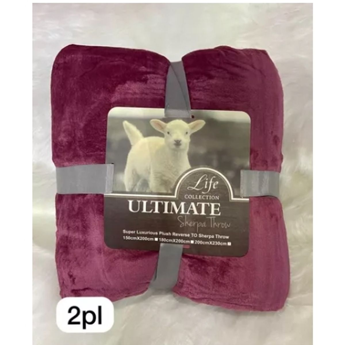 GENERICO - Frazada Polar Plush 2 Plazas Térmica Con Chiporro Premium
