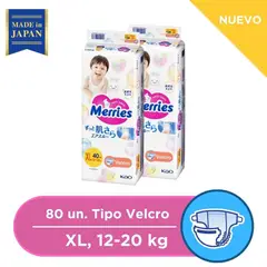MERRIES - Pañales Velcro Super Jumbo XL 40X2 PCS