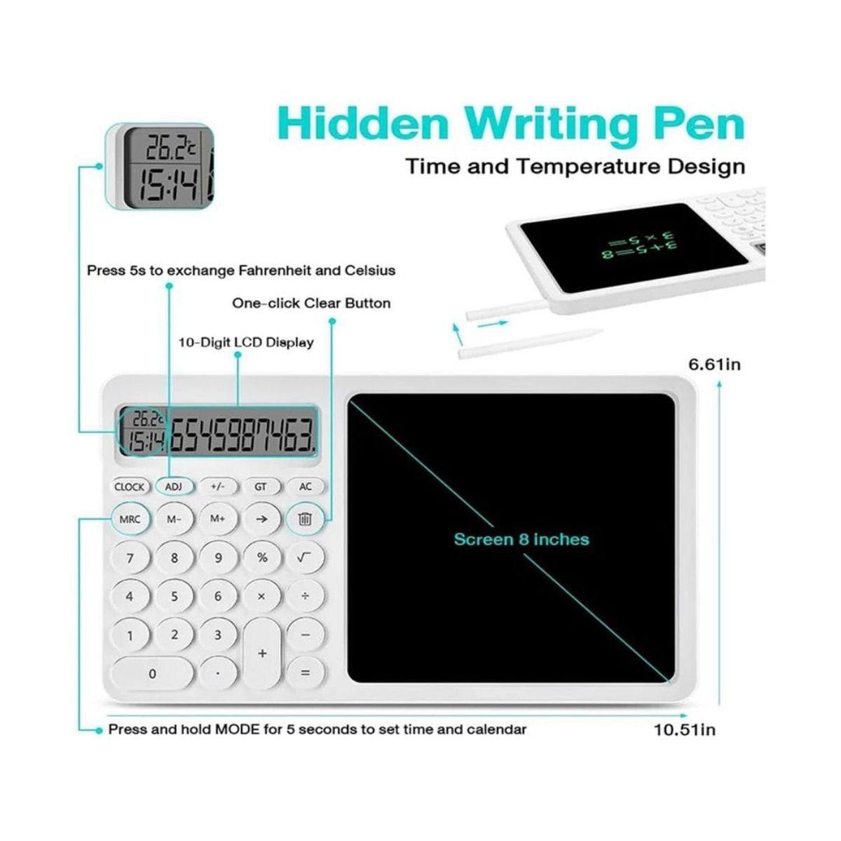 OEM - CALCULADORA DE ESCRITORIO CON TABLET LCD 8 PULGADAS