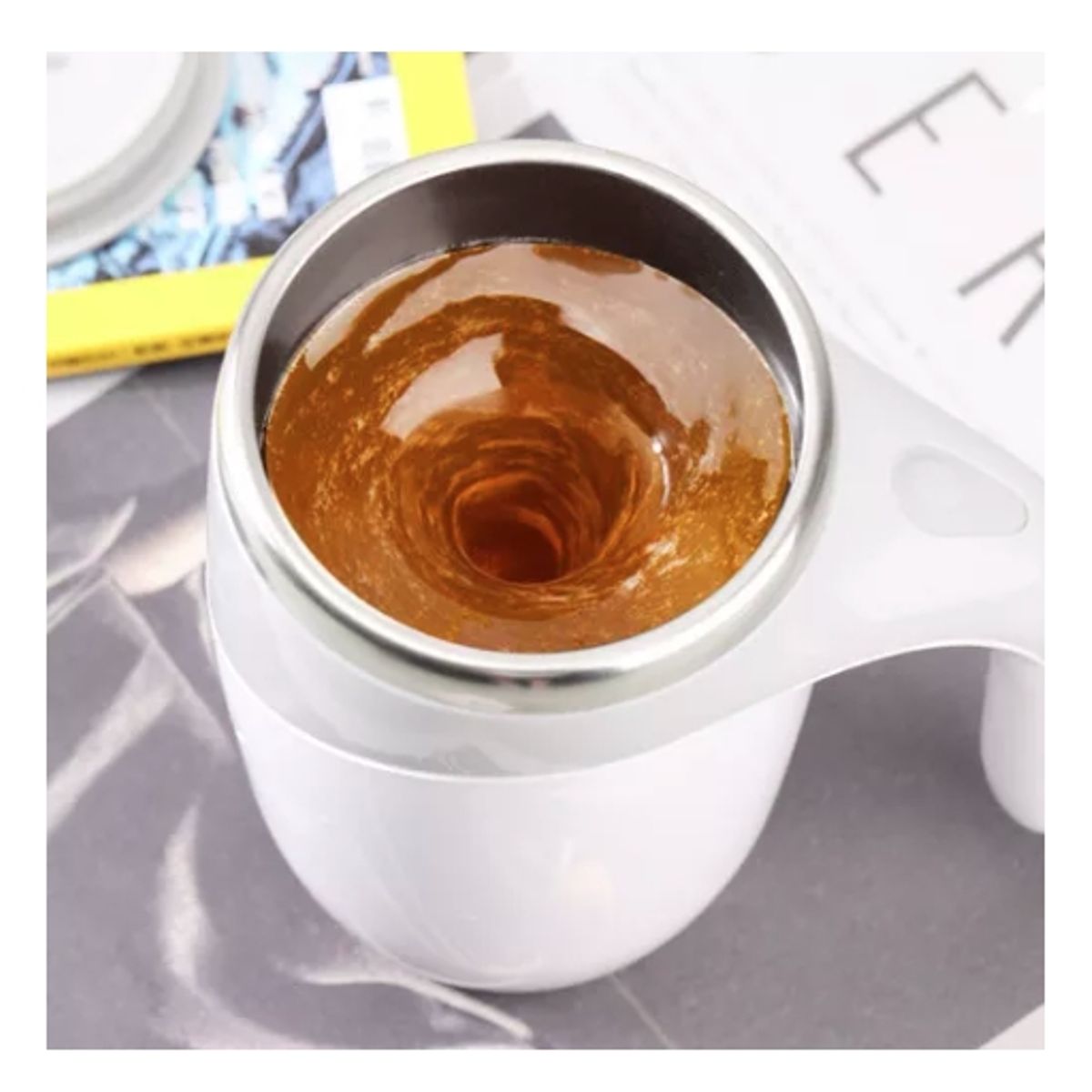 GENERICO - Taza De Café Con Agitación Automática De 380 Ml Para Chocola