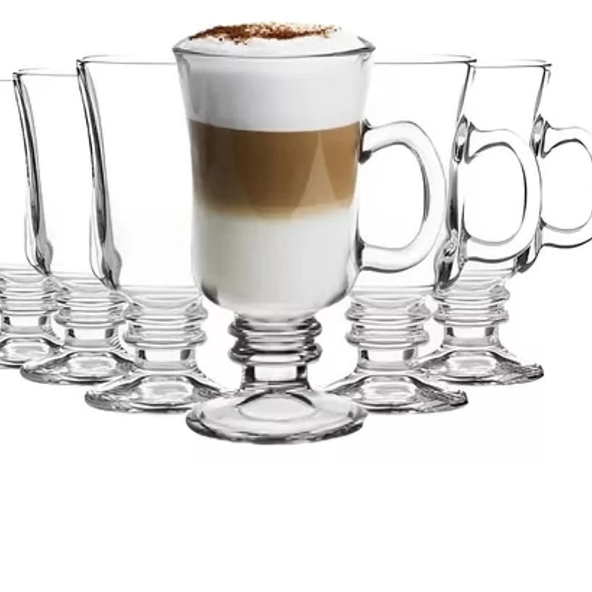 GENERICO - Set 6 Tazas De Vidrio Para Café Capuchinno 250ml