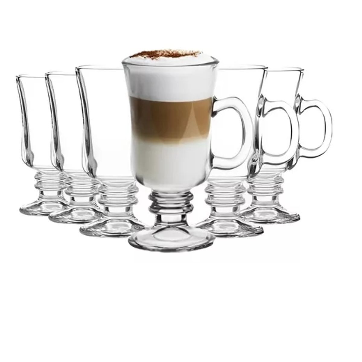 GENERICO - Set 6 Tazas De Vidrio Para Café Capuchinno 250ml