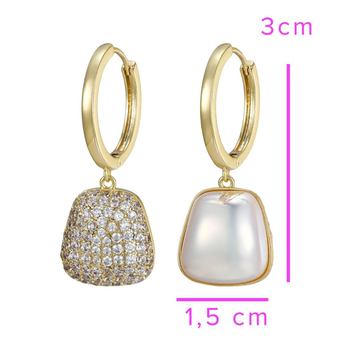 MATTEO - Aros Catalina baño oro 18k