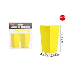 GENERICO - Cajas De Palomitas Amarillo 6Pcs