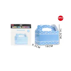 GENERICO - Cajas Para Sorpresas Celeste 6Pcs
