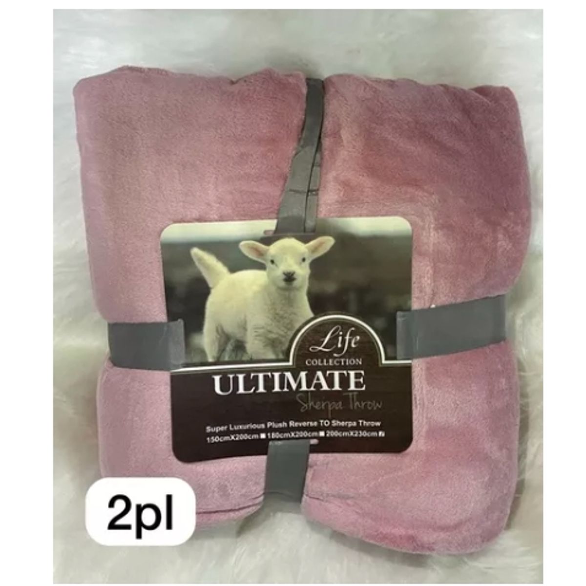 GENERICO - Frazada Polar Plush 2 Plazas Térmica Con Chiporro Premium