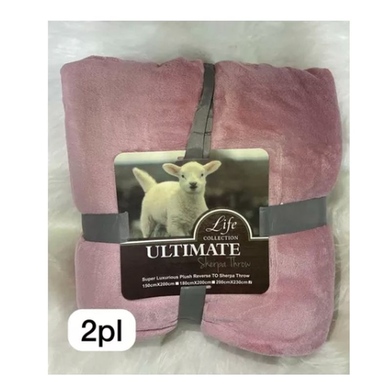 GENERICO - Frazada Polar Plush 2 Plazas Térmica Con Chiporro Premium