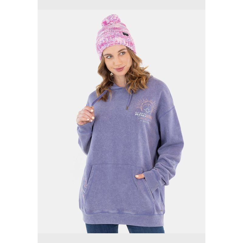 MAUI AND SONS - Poleron Soul Morado Mujer Maui And Sons