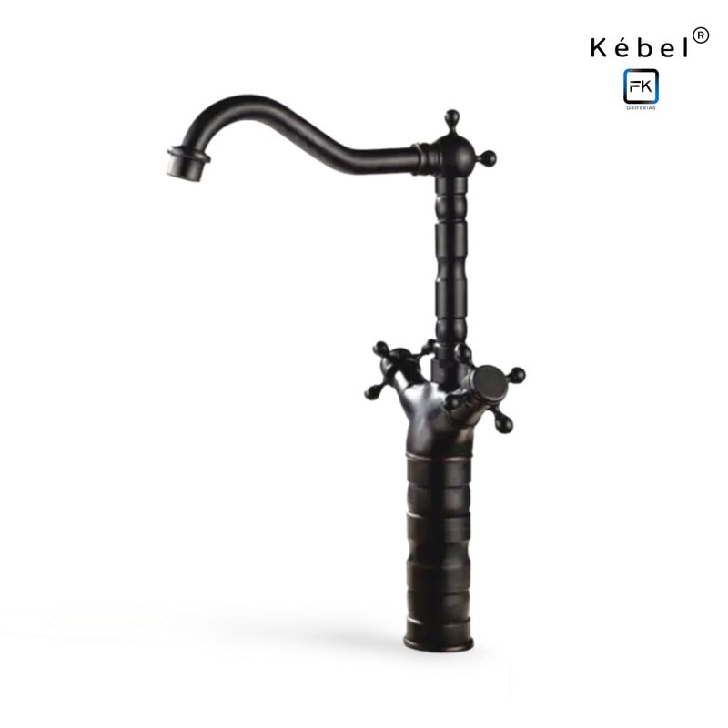 GENERICO - Llave Monoblock Vintage Alta Vanitorio Black Kébel FK