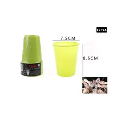 GENERICO - Vaso Plástico Verde 250 Ml 10Pcs