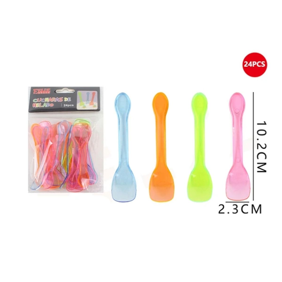 GENERICO - Cucharas De Helado Colores 24 Pcs