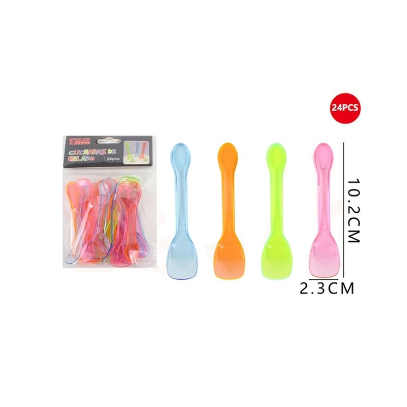 GENERICO - Cucharas De Helado Colores 24 Pcs