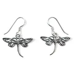 COGGIOLA - Aros Libélula Colgante Gancho Plata Fina 925